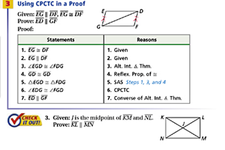 4.6: Triangle Congruence - CPCTC - TheMath